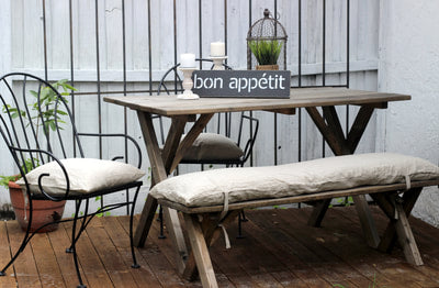 Linen Bench Cushion Covers