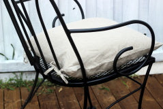 Linen Chair Cushion Covers in Square Design