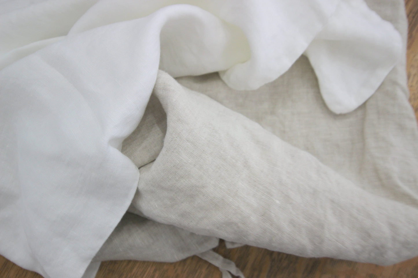 Chair Cushion Pad Cover Natural Beige 100% Linen Square 16" 18"