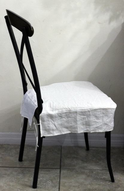 Linen Chair Seat Cover Simple Style