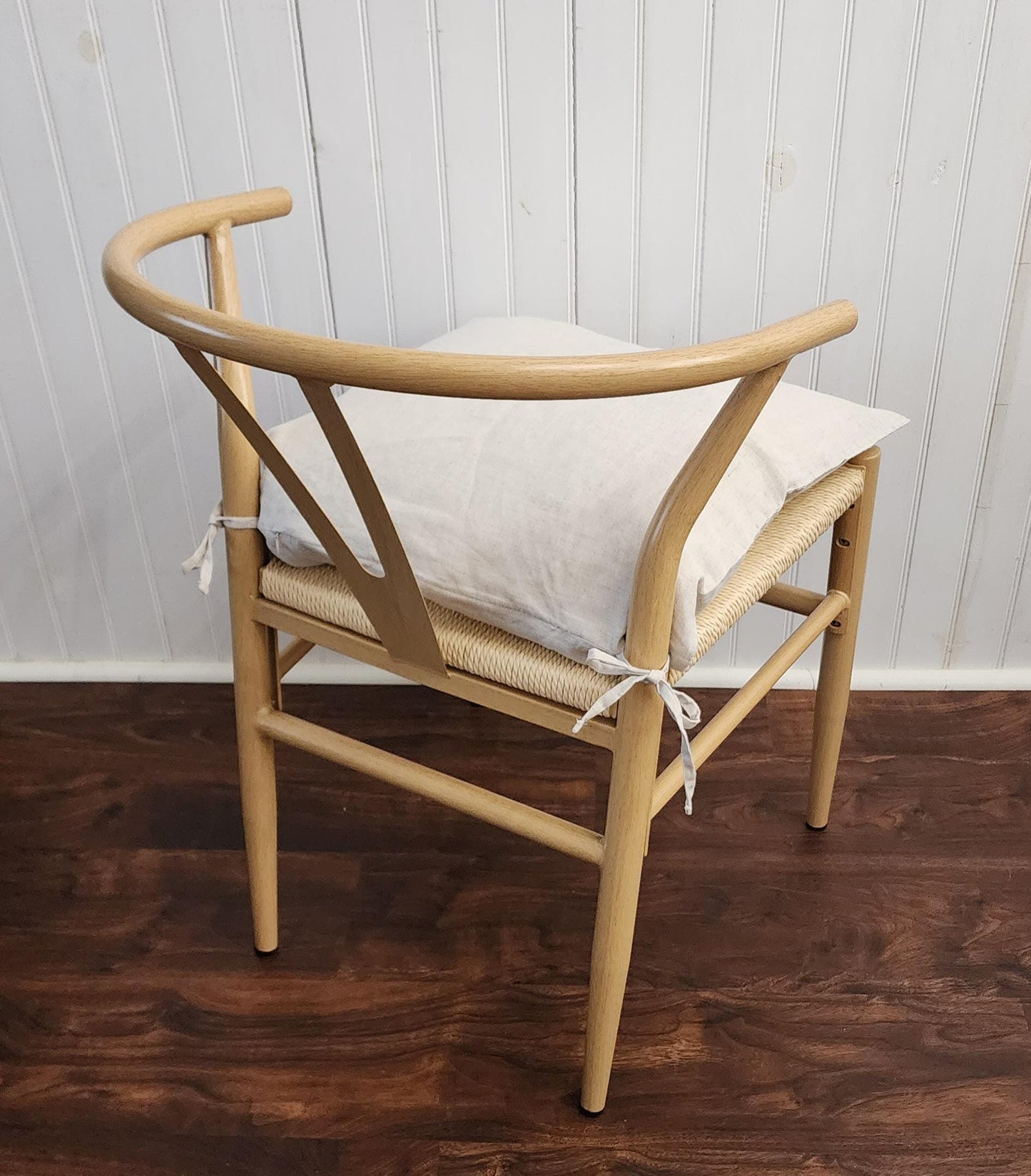 Chair Cushion Pad Cover Natural Beige 100% Linen Square 16" 18"
