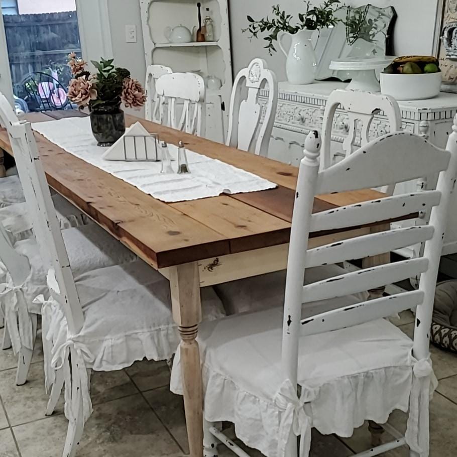 Table Runner White Long 100% Linen