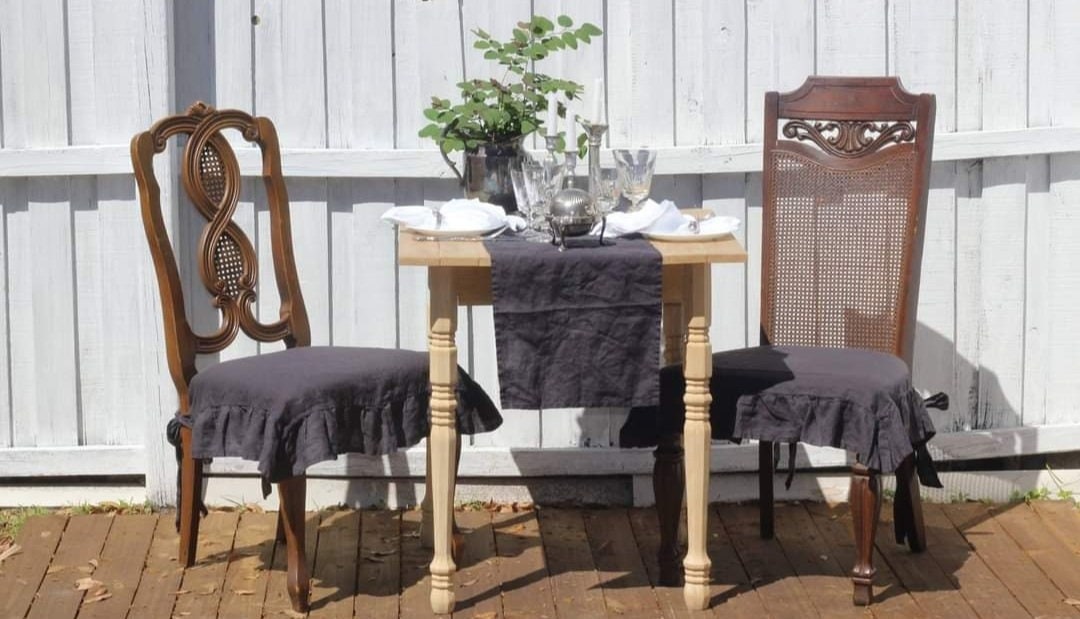 Table Runner 100% Linen Gray 13 x 51 inches