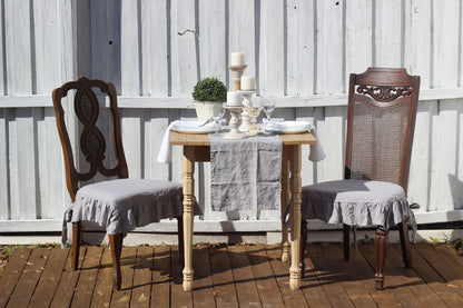 Table Runner 13x51 inches Gray 100% Linen